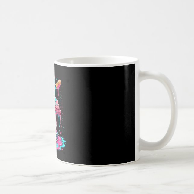 Coola flamingo baseboll glass smält snygg sport kaffemugg (Höger)