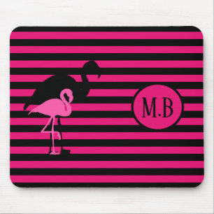 Coola Flamingo Black and Rosa Rand Monogram Musmatta