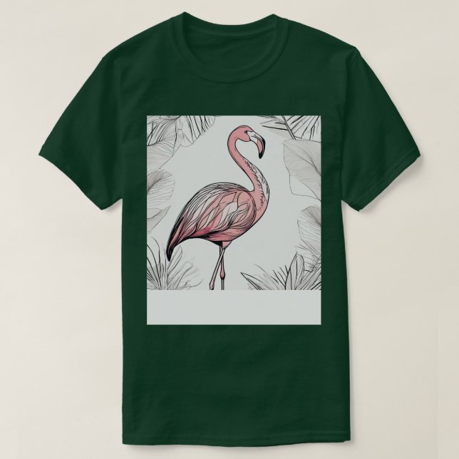 Coola Flamingo Porträtt Graphic T Shirt (Design framsida)