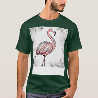 Coola Flamingo Porträtt Graphic T Shirt