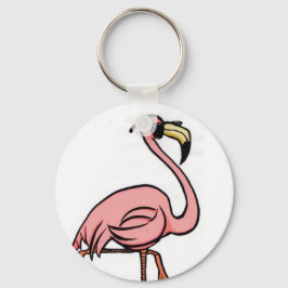 coola flamingo runda nyckelringar