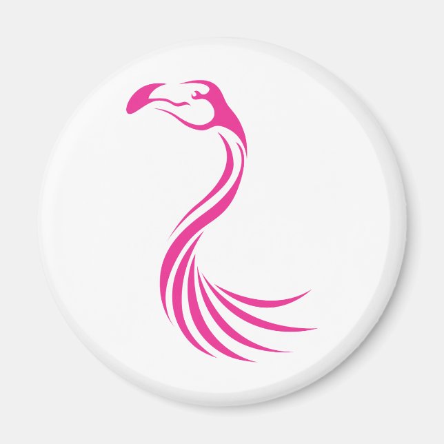 Coola Flamingo Underbarare Swant Logotyp Icon Stil Magnet (Framsidan)