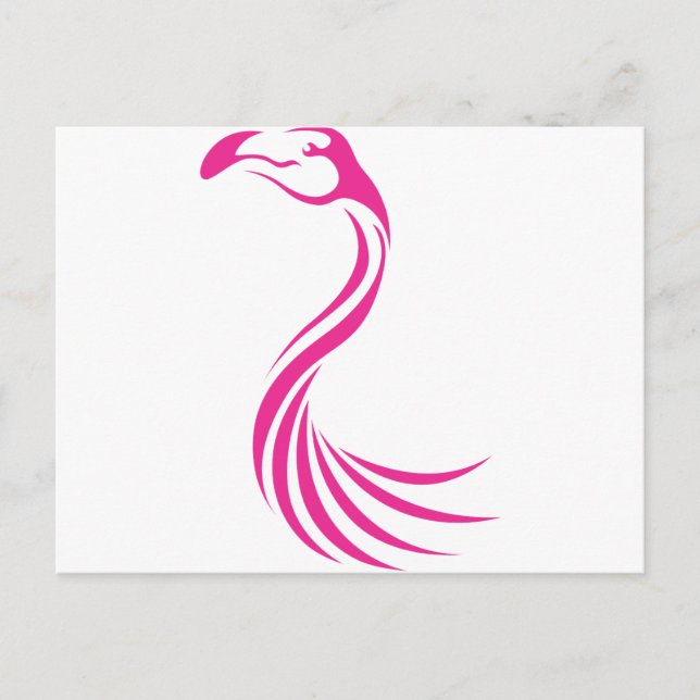 Coola Flamingo Underbarare Swant Logotyp Icon Stil Vykort (Framsida)
