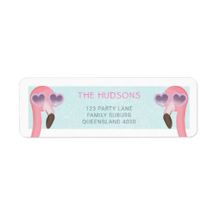 Coola Flamingo Wearing Sunglass Returadress Etikett
