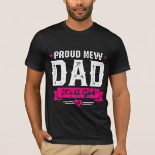 Coola flicka stolt ny pappa t shirt