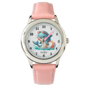 Coola-flickor Delphin älskare add namn Armbandsur