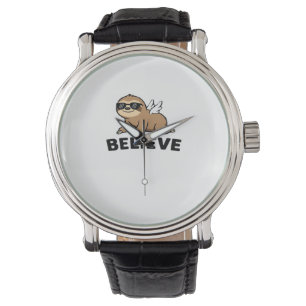 Coola Flies Sloth tror på en sunt motiv design Armbandsur
