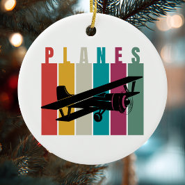 Coola Flygplansfoto,God jul,Anpassa Julgransprydnad Keramik