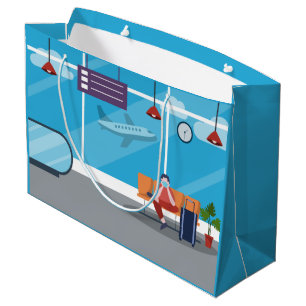 coola flygplats som reser med party Large Gift Bag