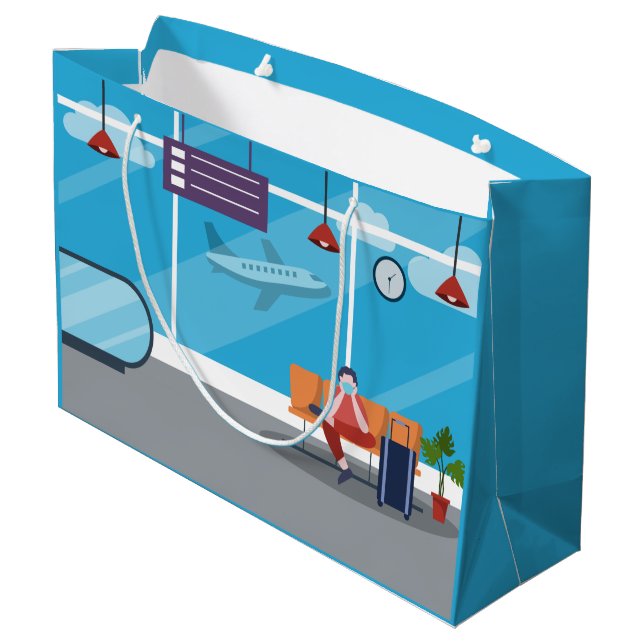 coola flygplats som reser med party Large Gift Bag (Baksidan Vinklad)