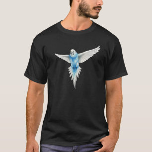 Coola Flytande Vingar Blue Parakeet Budgie Bird Tr T Shirt