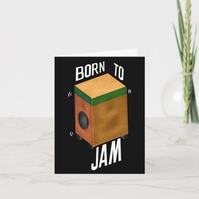 Coola född att jamma _ Rollig Cajon D Instant Play Kort (Framsida)