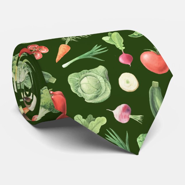 coola, födohaltig haltig i vegetabiliska mönster slips (Rullad)