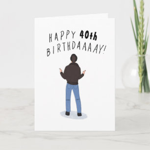 Coola Fonz Lycklig Days 40:e födelsedagskort Kort
