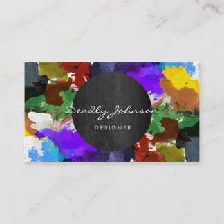 Coola för Abstrakt av modern vattenfärg Visitkort