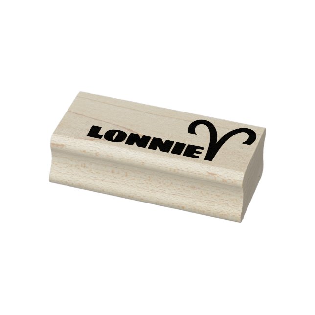 Coola för Aries Zodiac-tecken Personlig Namn-text Stämpel (Stämpel)