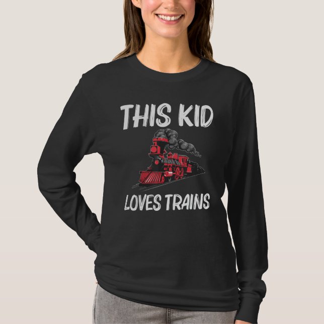 Coola För barn Boys Järnvägstransport T Shirt (Framsida)