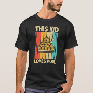 Coola För barn Boys Snooker Billiards 8 Boll P T Shirt