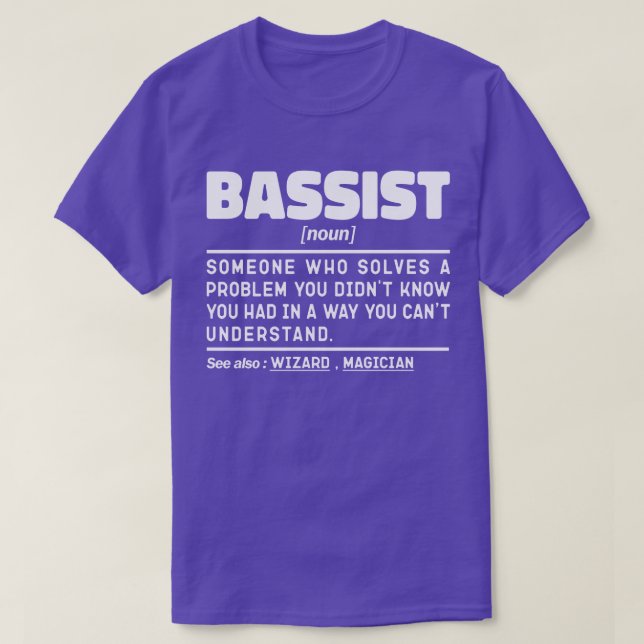 Coola för Bassistance Noun Definition Bass Guitar  T Shirt (Design framsida)