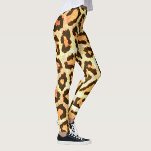 coola för beidge tan och svart leopard leggings