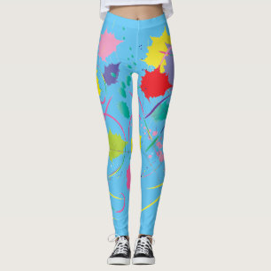 Coola för Blue Abstrakt Colorful Art Digital Art Leggings