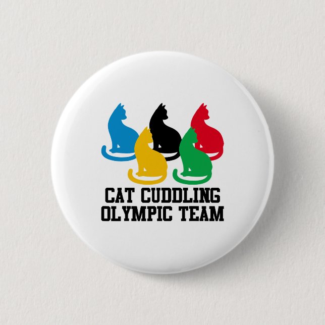 Coola för det olympiska teamet i Cat Cuddling Knapp (Framsida)