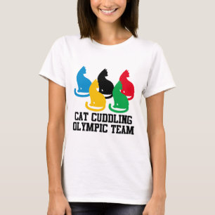 Coola för det olympiska teamet i Cat Cuddling T Shirt