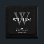 Coola för Eleganten Anpassat namn för bröllop Best Minnesask<br><div class="desc">Bröllop Best Man Gift Monogram Script Customized Namn Elegant Coola Keepsaké Gift Box. Klicka på Anpassa den här mallen om du vill anpassa den med det första monogrammet för efternamn, första namn och datum snabbt och enkelt. Matchning av bästa man Gift-objekt i Best Man Collections i den här butiken. Fraktaser...</div>