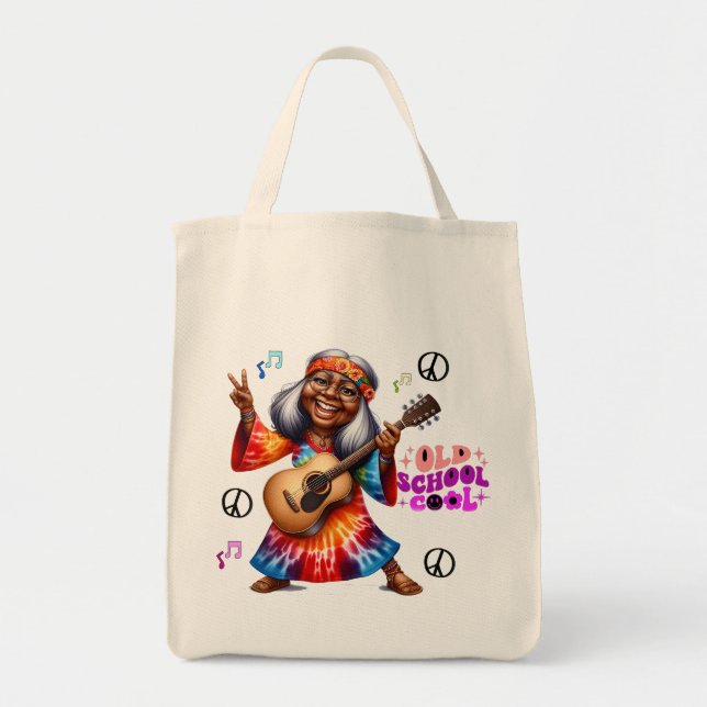 Coola för färgfull Hippie-Chic-, bläddringsfack Tygkasse (Framsidan)