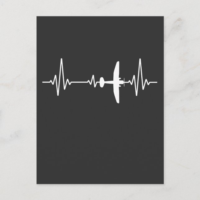 Coola för flygplanspuls Pilot Aviation Flygplan Vykort (Framsida)