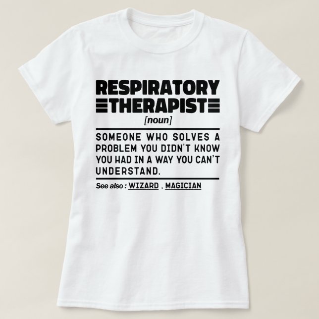 Coola för inhalationssterapi Noun- behandling T Shirt (Design framsida)