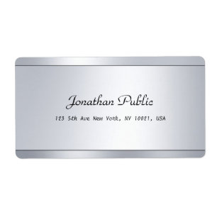 Coola för leverans av trendig Modern Script Silver Fraktsedel