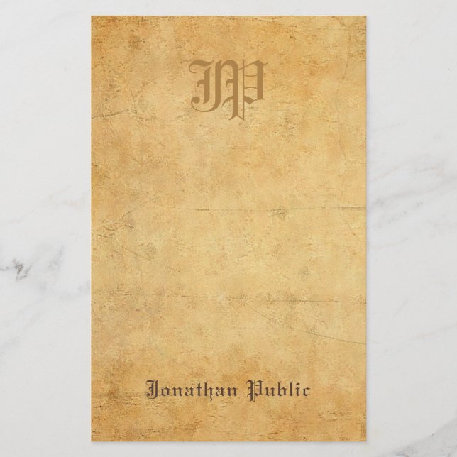 Coola för Monogram för gammal papper Look för (Framsida)