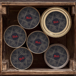 Coola för Mörk av gotisk stjärna, svart Halloween Runt Klistermärke