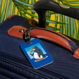 Coola för penguin-Tecknad, Arg Bagagebricka