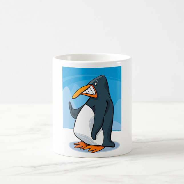 Coola för penguin-Tecknad, Arg Kaffemugg (Skapare uppladdad)
