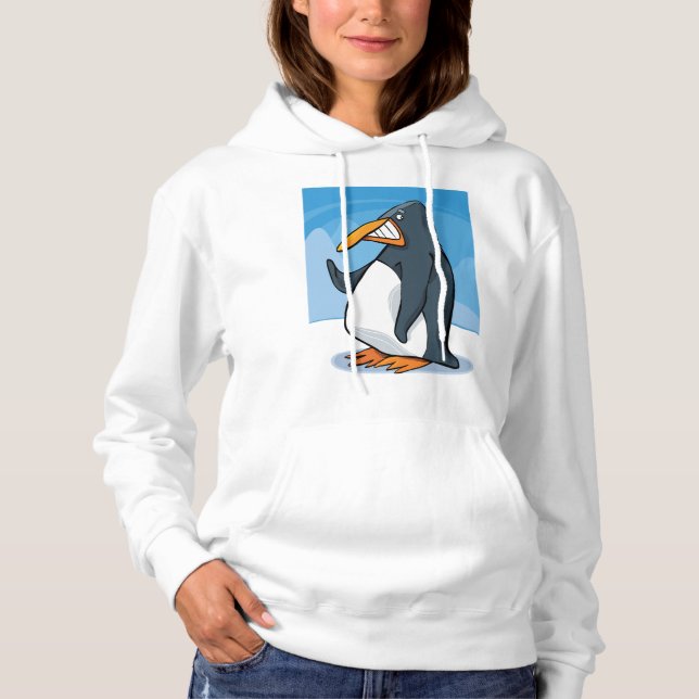 Coola för penguin-Tecknad, Arg T Shirt (Framsida)