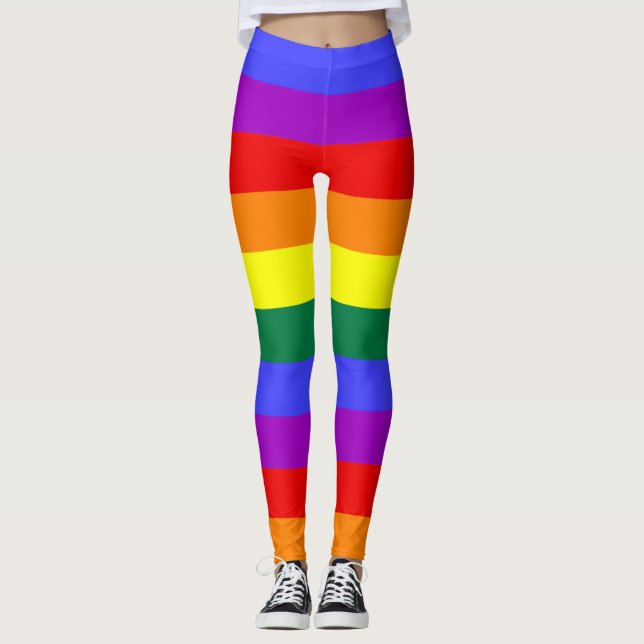 coola för pridets regnbåge,  leggings (Framsida)