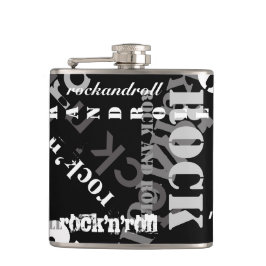 coola för sten'n-rulltypografi fickplunta