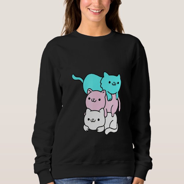 Coola för stöd för kundstödsutfall (Cat Pile Trans T Shirt (Framsida)