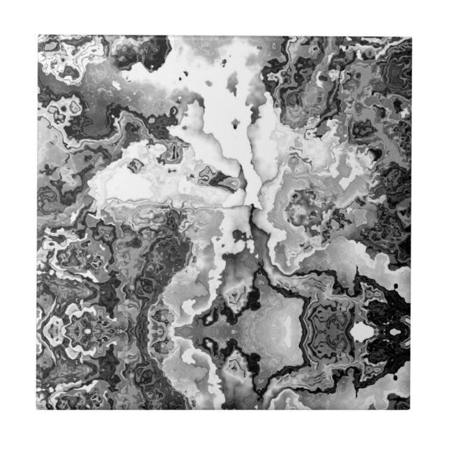 Coola för svartvitt, svart och vitt, svart kakelplatta (Framsidan)