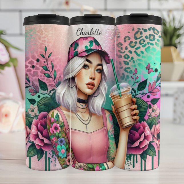 Coola för Tattoo Cap Coffee (blommigt) (Skapare uppladdad)