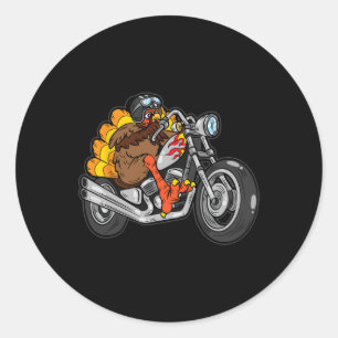 Coola för Thanksgiving av motorcykeldagen i Turkie Runt Klistermärke