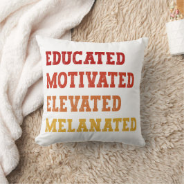 Coola för utbildad, motiverad, upplyst, melanerad  kudde