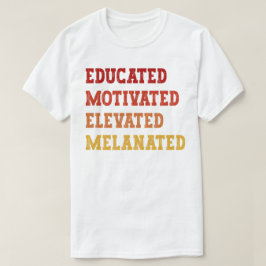 Coola för utbildad, motiverad, upplyst, melanerad t shirt