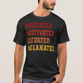 Coola för utbildad, motiverad, upplyst, melanerad  t shirt