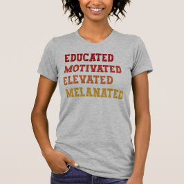 Coola för utbildad, motiverad, upplyst, melanerad  t shirt