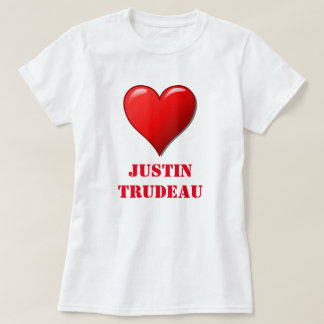 Coola för vit Justin Trudeau för gullig röd T Shirt
