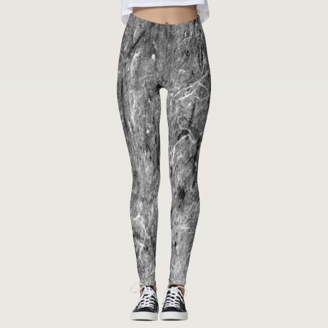 coola för vit svart, unik utskrift leggings (Framsida)