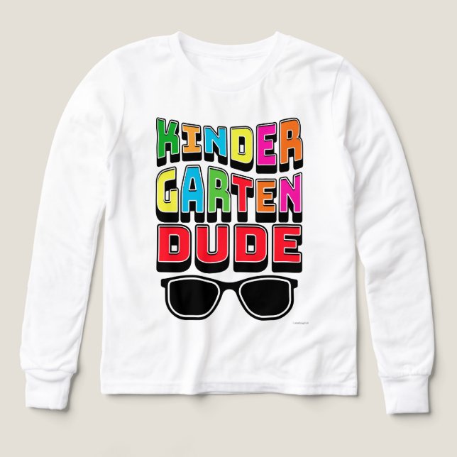 Coola förskolekilldesign Färgglada skolstämning T Shirt (Design framsida)